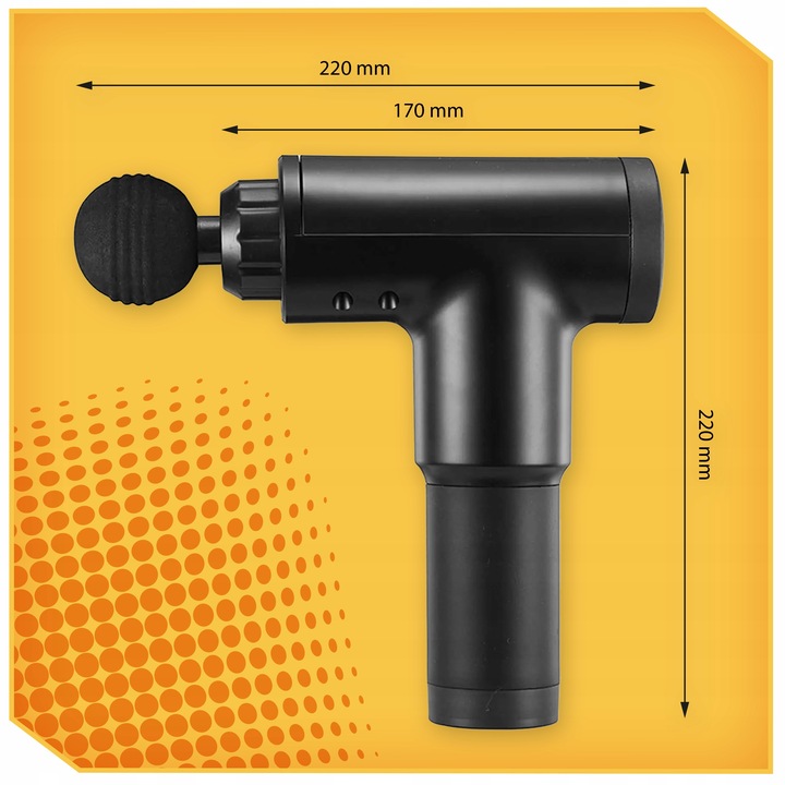 PISTOLET DO MASAŻU MOCNY MASAŻER CIAŁA STÓP MASSAGE GUN PRO Z AKUMULATOREM Marka Lewer